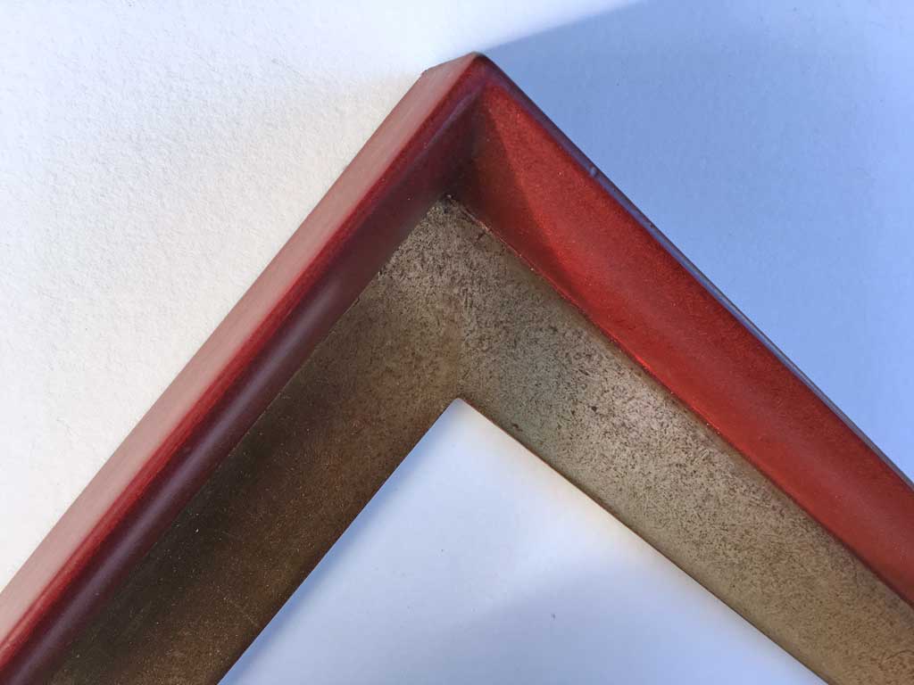 Domergue rouge chine plat or de 4 cm