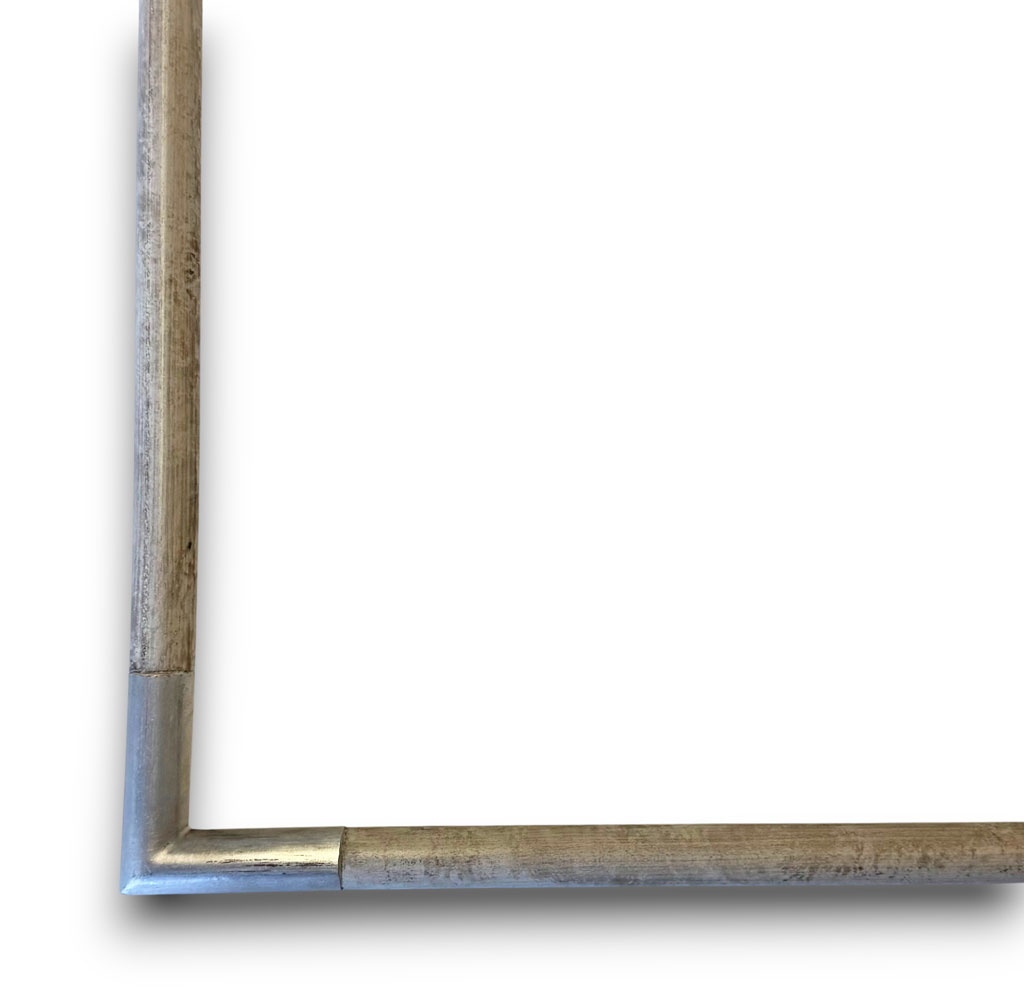 Jonc 3 haut 45 Ivoire marbre angles argent