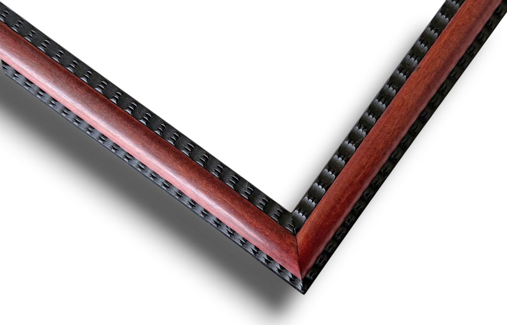 Delia, Guilloché noir placage citronnier teinté