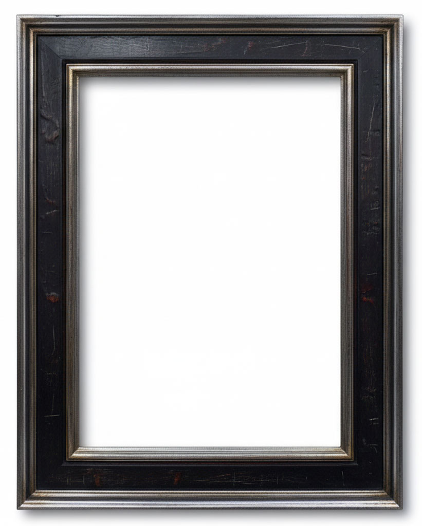 Noir rustique filets argent