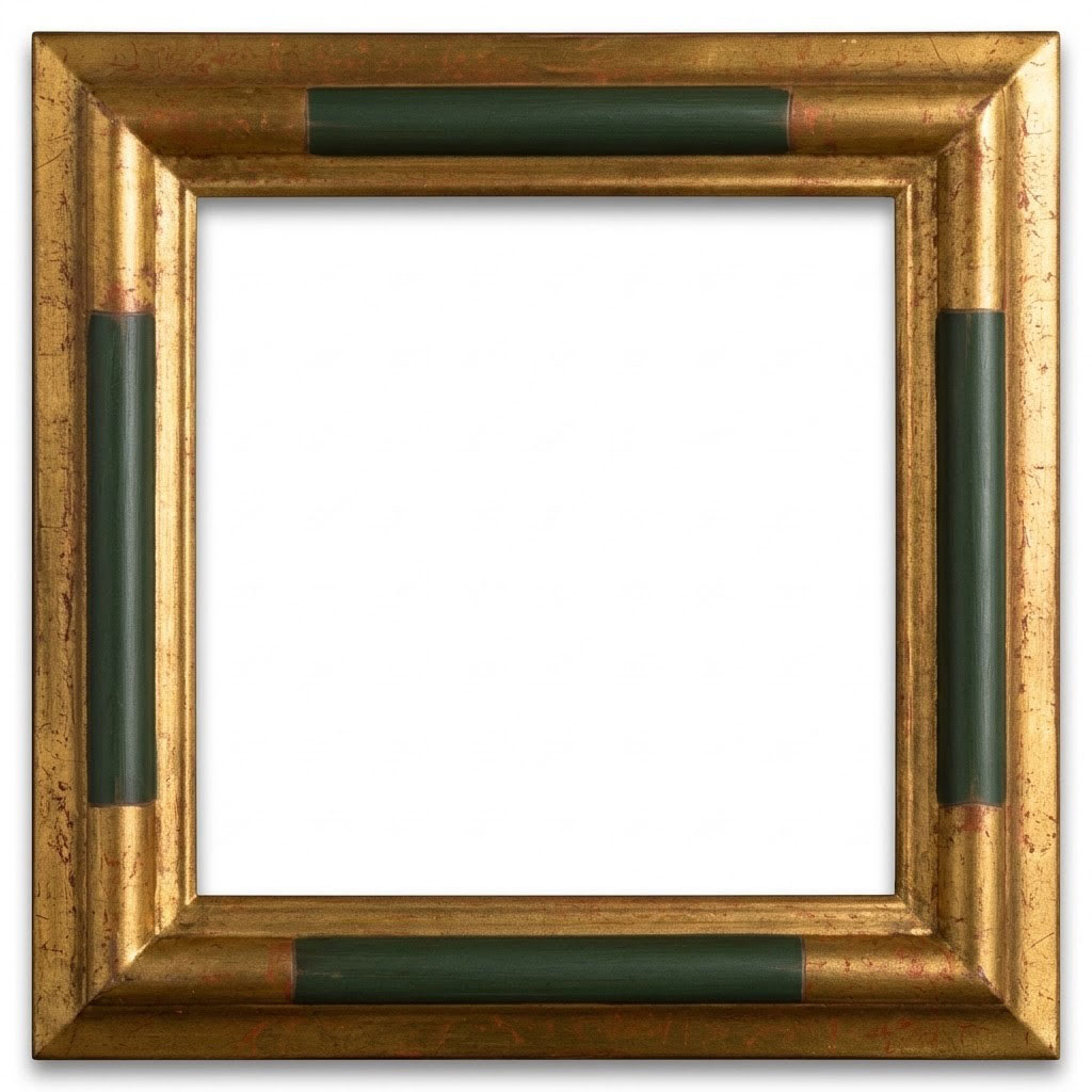 Egée PM L: 68 mm / H: 25 mm Manès or vert foncé