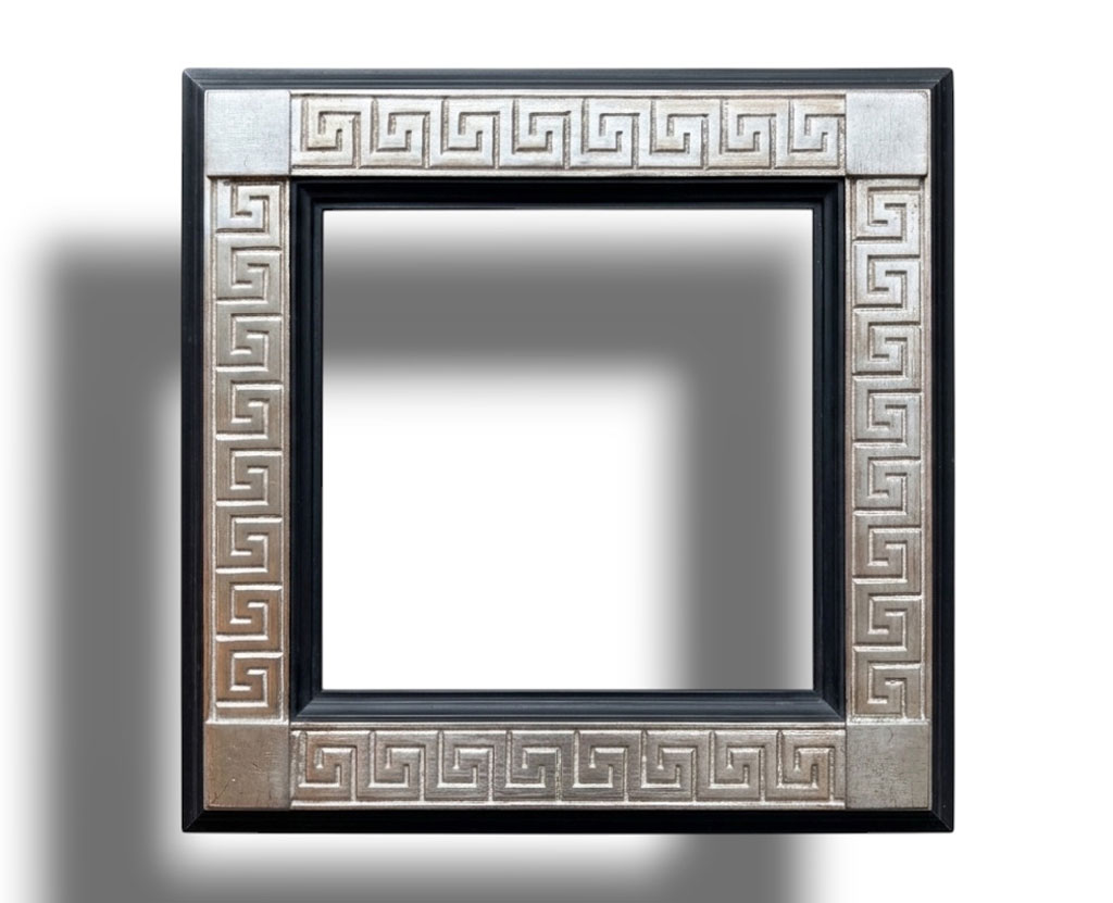 Naxos 70 Sculpté grec argent filets noirs