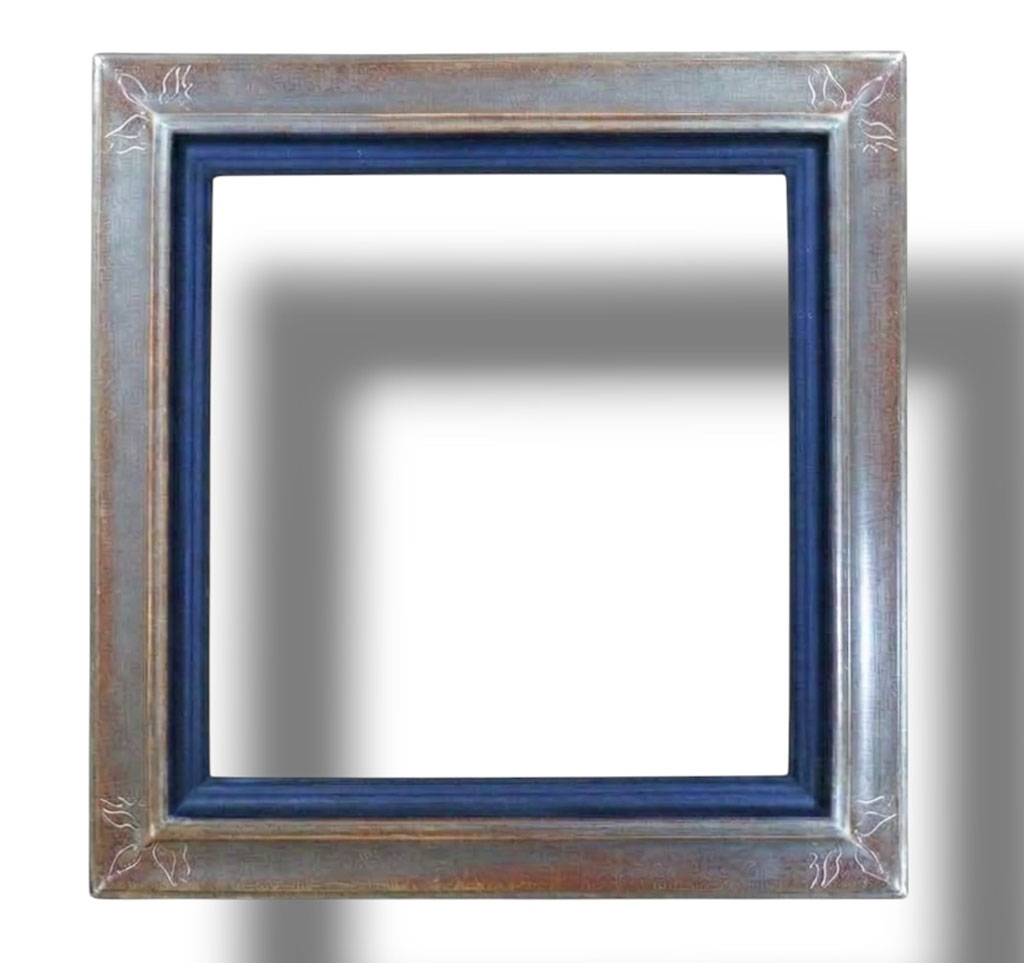 Péléas Gravé argent vieux bleu patiné